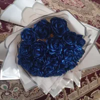 گل روبانی شاین دار|گل مصنوعی|کبودرآهنگ, |دیوار