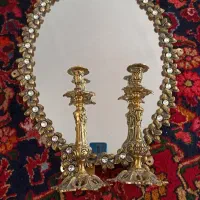 آیینه شمعدان برنجی