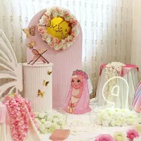 فرشته جشن تکلیف بادکنک دکور صورتی