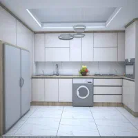 کابینت اماده ۴متری رنگ کاپوچینو
