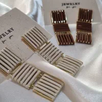 گوشواره چرم استیل نو