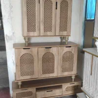 ست آینه کنسول مدل حصیری|بوفه، ویترین، کنسول|هشتگرد, شهرک راه آهن|دیوار