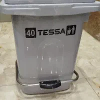 سطل زباله تسا پدال دار طوسی 40لیتری