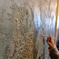 نقاشی ساختمان،کاغذ دیواری،پتینه