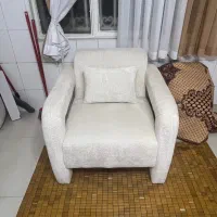 مبل سفید جنس راش