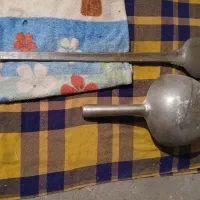 کفگیر و آب برگردان بزرگ اشپزی سایز ۲۰ قدیمی .