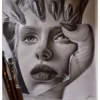 سفارش نقاشی چهره سیاه‌قلم