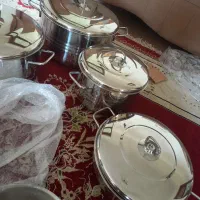 قابلمه استیل ۱۰ پارچه استیل ترکیه کرکماز نو|ظروف پخت‌وپز|بهنمیر, |دیوار