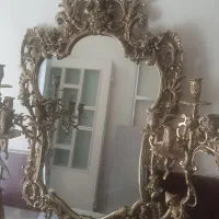 آینه شمعدان برنجی سنگین وزن