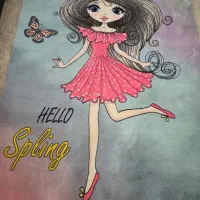 فرش قالیچه دخترانه و پرده ست هم در حد نو