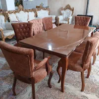 میز و صندلی نهارخوری میز نهارخوری ۸نفره چوب راش نو