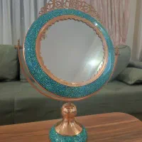 آینه و شمعدان فیروزه کوبی به همراه آجیل خوری|صنایع دستی و سایر لوازم تزئینی|تهران, آهنگ|دیوار