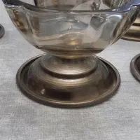 ظرف و شمعدان شامپاینی برنزی و شکلات خوری گوزن.|ظروف سرو و پذیرایی|صدرا-فارس, فاز ۱|دیوار