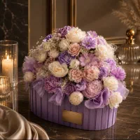 باکس گل شمعی لاکچری