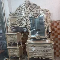 سرویس خواب دونفره چوب راش نونو مناسب جهیزیه|تخت و سرویس خواب|مشکیندشت, |دیوار