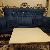 مبل هفت نفره تمیز بهمراه جلومبلی