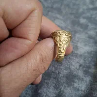 انگشتر قدیمی دست سازبرنزی شیر نشان|بدلیجات|کرمانشاه, |دیوار