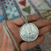 پلاک تمام نقره حضرت علی و محمد