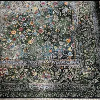 فرش جذاب طرح فلورا از فرش خلیج وزرا وینتیج سبز|فرش|ارومیه, |دیوار