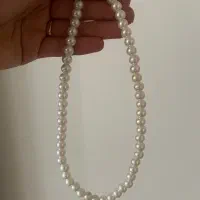 گردنبند مروارید سنگی سفید