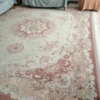 دو عدد فرش ماشینی دوازده متری زمینه کِرِم