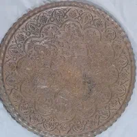 سینی مسی کندکاری شده خیلی قدیمی