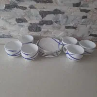 دو دست فنجان و نعلبکی آرکوپال اصل فرانسه