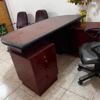 میز اداری با روکش چرم و چوب گردو|مبلمان اداری|بابل, |دیوار