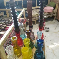 قلیون شیشه قلیان تنه چوبی قلیان|کلکسیون و سرگرمی|قم, شهرک امام حسین|دیوار