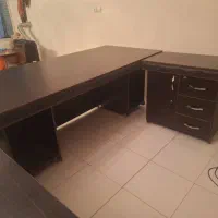 میز ال دار طرح چرم مدیریت ۲ متر و صندلی مدیریت