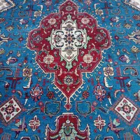 فرش دسباف قبا آذرشهر رنگ فیروزه ای اندازه2در3.15|فرش|خوی, |دیوار