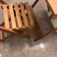 میز و صندلی چوبی دو نفره