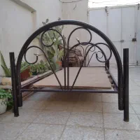 تخت یک نفره فلزی|تخت و سرویس خواب|قنوات, |دیوار