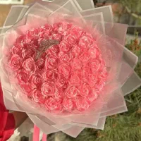 دسته گل روبانی