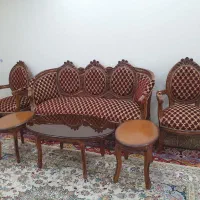 دو جفت پشتی یک دست مبل ۹ نفره چوب عین نو در تهران