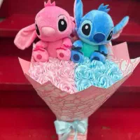 دسته گل کیوت عروسکی (استیج و کیتی)