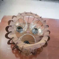 لوستر چوبی سه شعله مدل سفینه