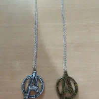 گردن بند آونجر.سالم در دو رنگ. طلای ونقره ای
