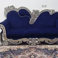 یک دست مبل هفت نفره با جلو مبلی دوتا عسلی|مبلمان خانگی و میز عسلی|آبیک, |دیوار