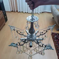 دو عدد لوستربرنز سنگین ۵ شاخه ی ده لامپه