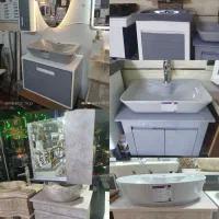 روشویی کابینتی طوسی دیواری کد۰۱۵