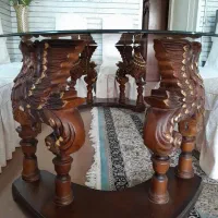 میز نهارخوری چوب گردو ۶ نفره اعیانی|میز و صندلی غذاخوری|اصفهان, ملاصدرا|دیوار