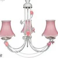 لوستر سه گل صورتی