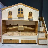 سرویس مجموعه تخت دوطبقه دو نفره نوجوان ۲ یک تک 90