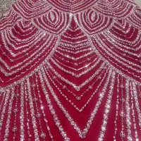 پیراهن مجلسی تمام کار شده ازمنجوق و‌مروارید و‌پولک|لباس|چالوس, |دیوار