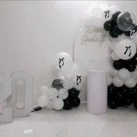 فروش فوری بادکنک تولد سفیدمشکی