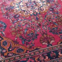 فرشِ دستبافِ قدیمی ۴ متری لاکی طرحِ زیبا صادراتی