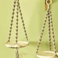 آویز گلدان مکرومه|صنایع دستی و سایر لوازم تزئینی|بروجرد, |دیوار