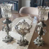 ست۳تکه شمعدان و ظرف  روی کنسولی