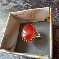 انگشتر عقیق یمنی قرمز